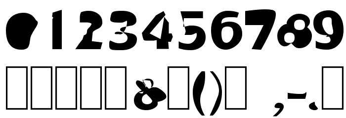 Weird Looking Type Font OTHER CHARS