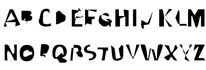 Weird Looking Type Font LOWERCASE
