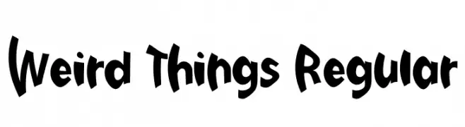 Weird Things Regular  Frei Schriftart Herunterladen
