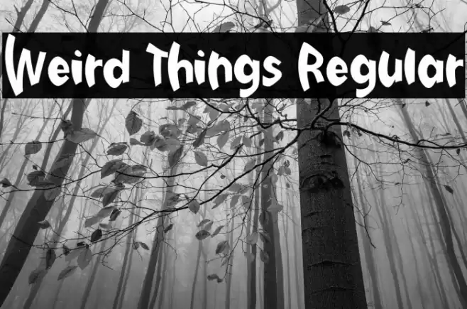 Weird Things Regular خط examples