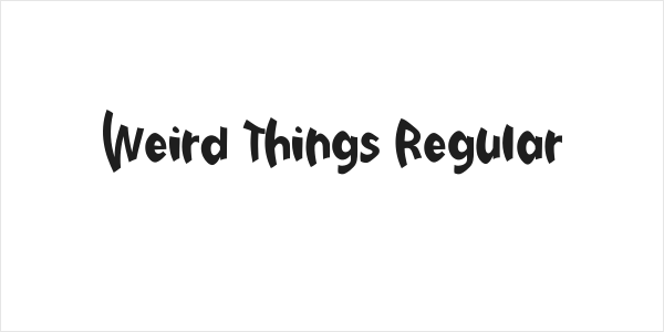 Weird Things Regular Logo