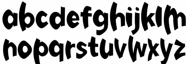 Weird Things Regular 字体 小写