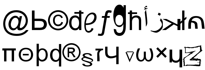 Weird Tucan-Noobs from Saint Seson Font LOWERCASE