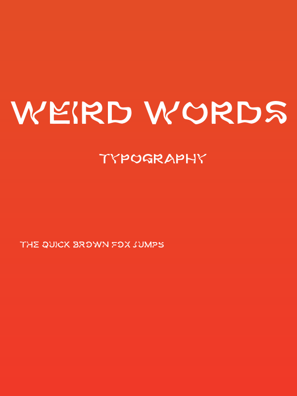Weird Words DEMO Poster