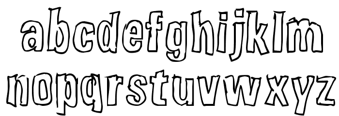 Weirdmojo Schriftart Kleinbuchstaben