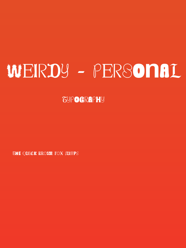 Weirdy - Personal Use Poster