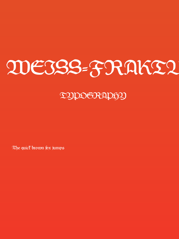 Weiss-Fraktur Poster