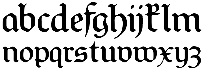 Weiss-Fraktur Font LOWERCASE