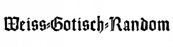Weiss-Gotisch-Random  नि: शुल्क फ़ॉन्ट्स डाउनलोड