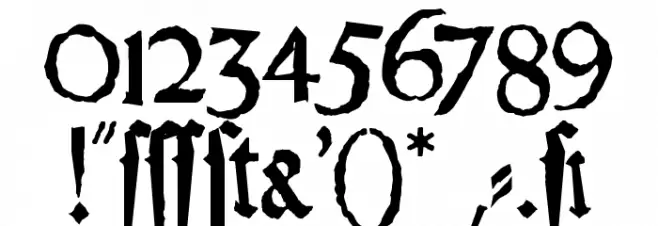 Weiss-Gotisch-Random Font OTHER CHARS