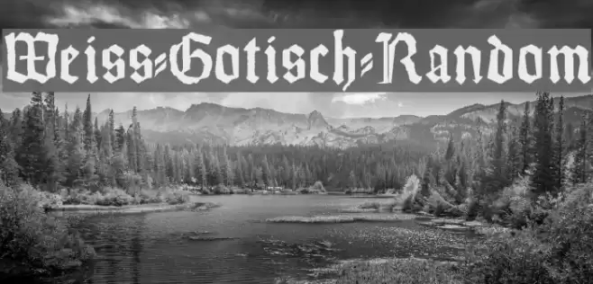 Weiss-Gotisch-Random Font examples