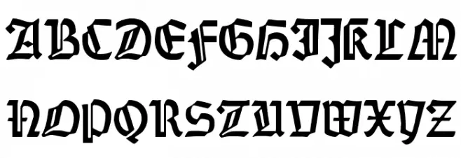 Weiss-Gotisch 字体 大写