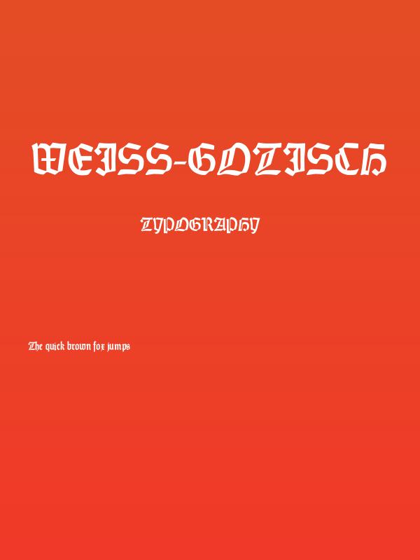 Weiss-Gotisch Poster