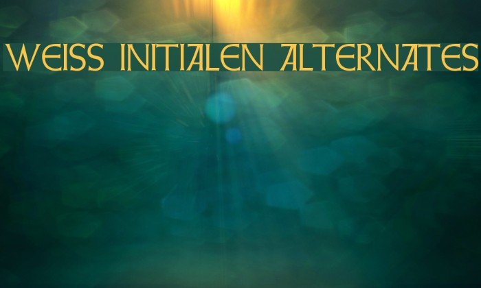 Weiss Initialen Alternates Font examples