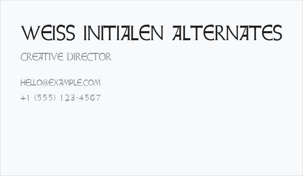 Weiss Initialen Alternates Business Card