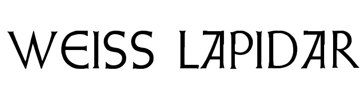 Weiss Lapidar  免费字体下载