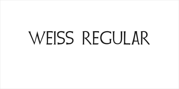 Weiss Regular Logo