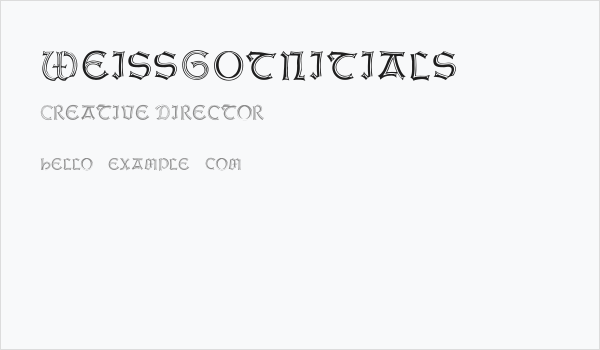 WeissGotnitials Business Card