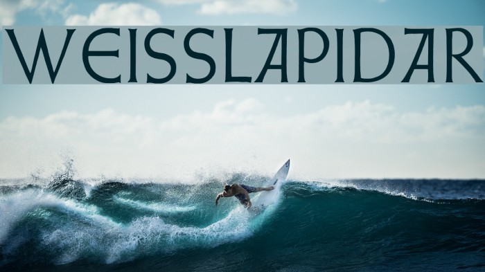WeissLapidar Font examples
