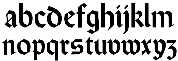 WeissRundgotisch フォント 小文字