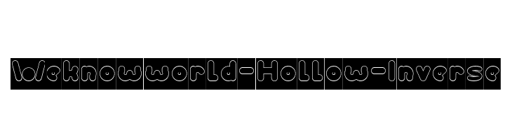 Weknow world-Hollow-Inverse  Free Fonts Download