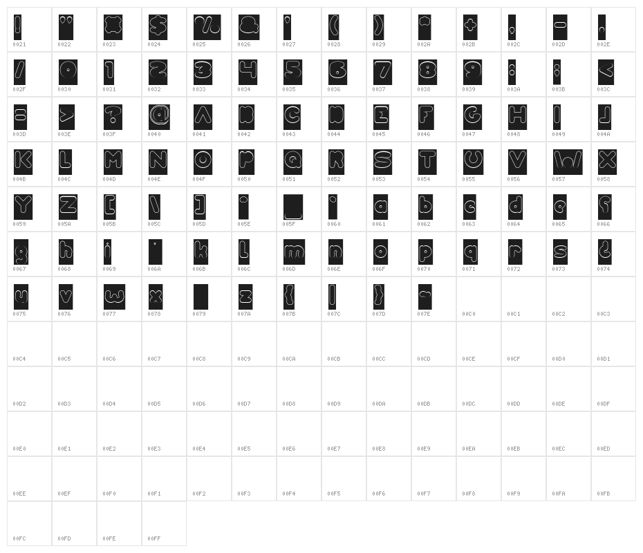 Weknow world-Hollow-Inverse Character Map