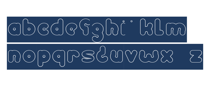 Weknow world-Hollow-Inverse Lowercase