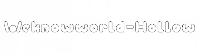 Weknow world-Hollow  Fuentes Gratis Descargar