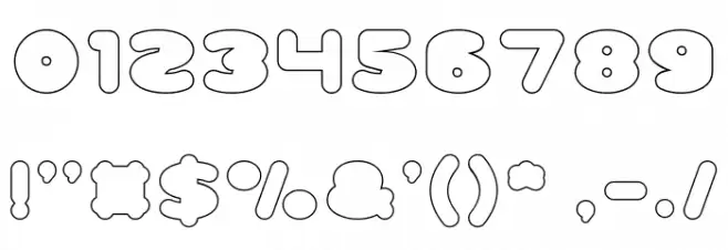 Weknow world-Hollow Font OTHER CHARS