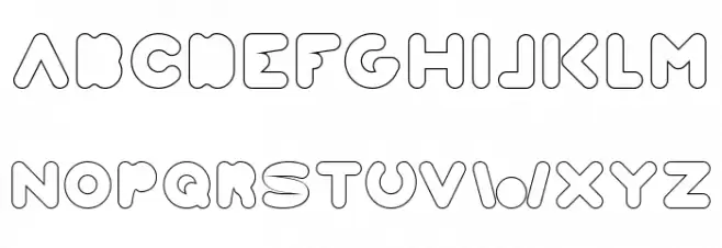 Weknow world-Hollow Schriftart Groß