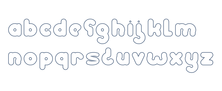 Weknow world-Hollow Lowercase