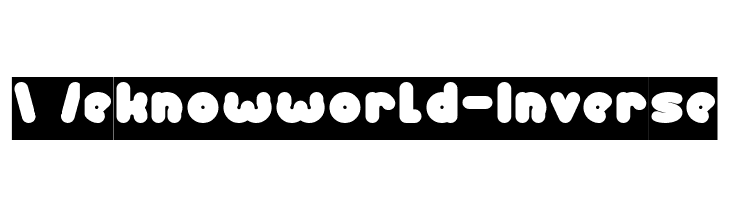 Weknow world-Inverse  Frei Schriftart Herunterladen