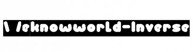 Weknow world-Inverse  Frei Schriftart Herunterladen