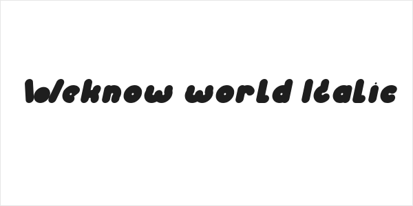 Weknow world Italic Logo