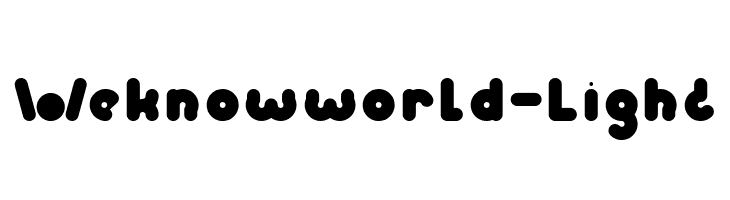 Weknow world-Light  font caratteri gratis