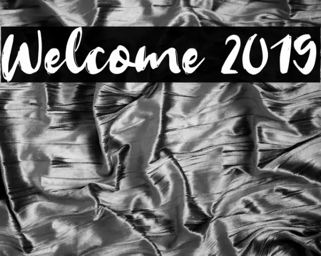 Welcome 2019 Schriftart examples