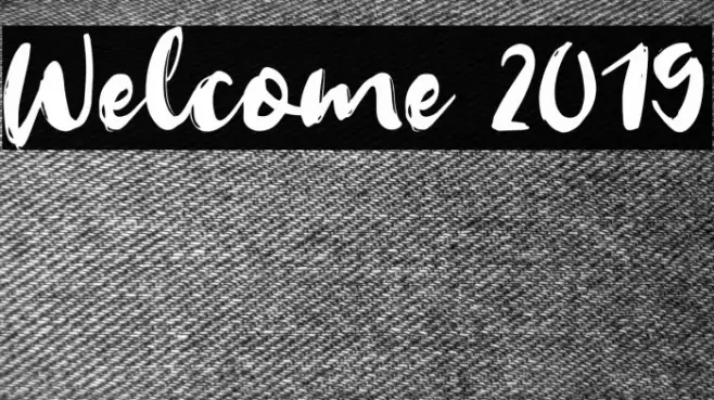 Welcome 2019 Schriftart examples