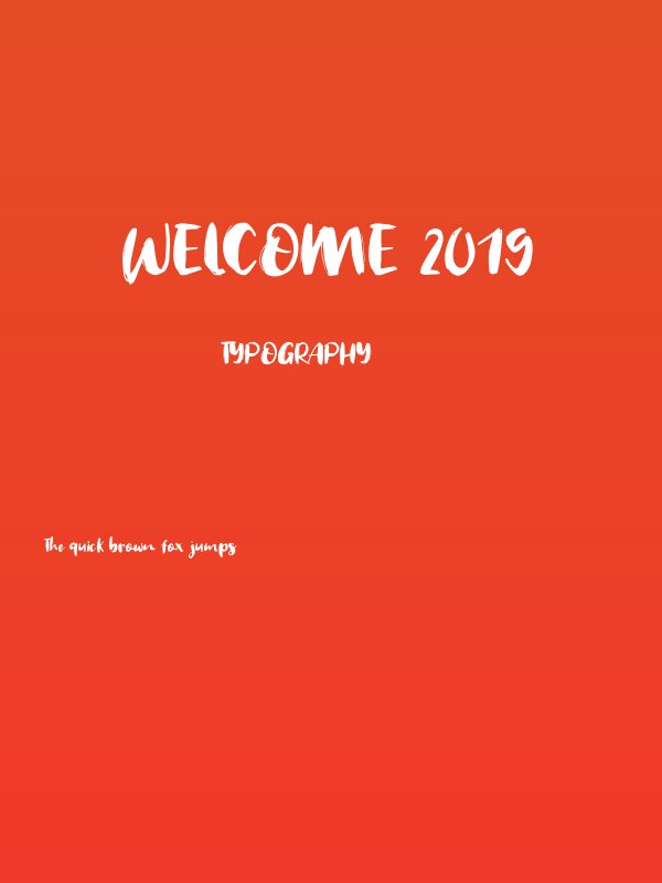 Welcome 2019 Poster
