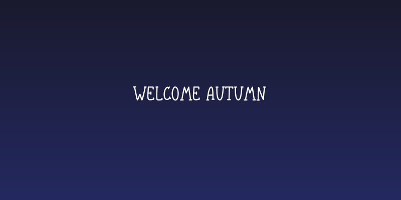 Welcome Autumn Social Header