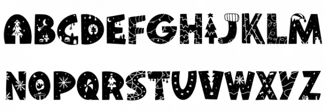 Welcome Christmas Schriftart Groß