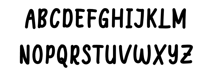 Welcome December Font LOWERCASE