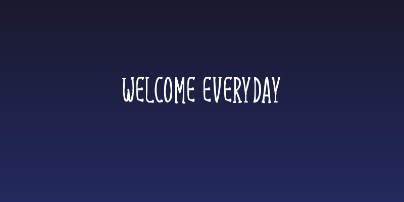Welcome Everyday Social Header