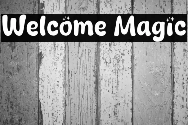 Welcome Magic Font examples