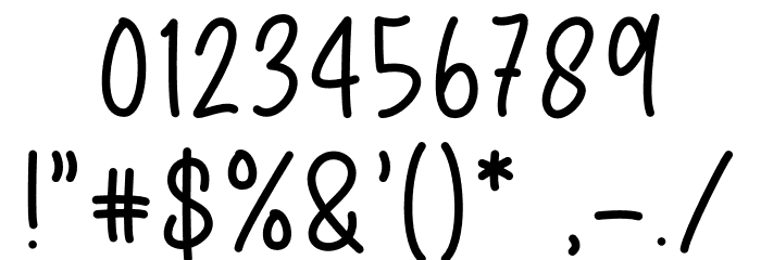 Welcome March Font OTHER CHARS