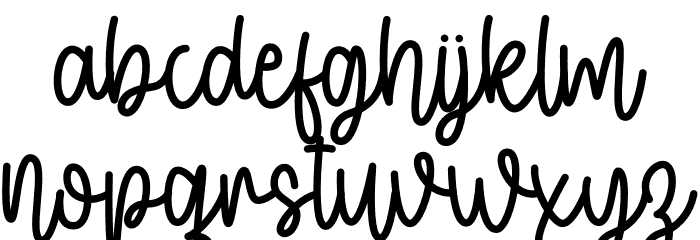 Welcome March Font LOWERCASE