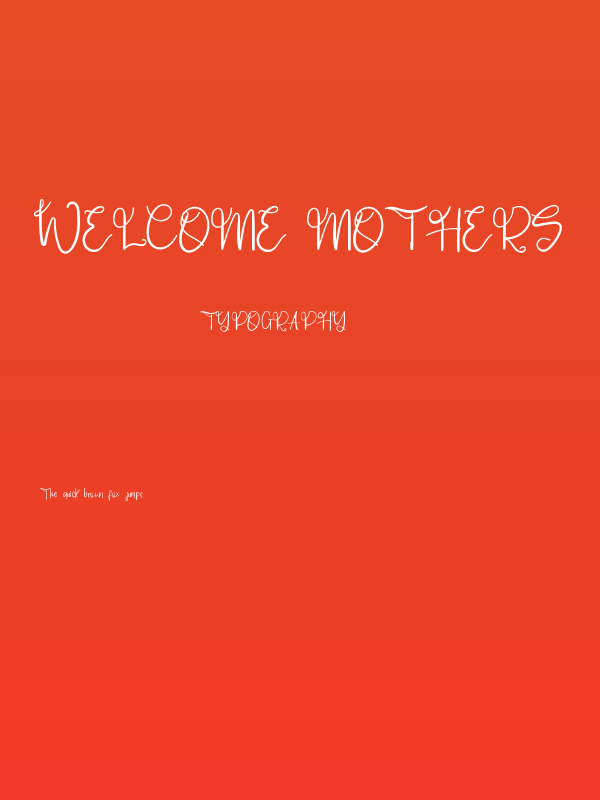 Welcome Mothers Poster