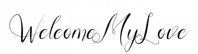 Welcome My Love  Frei Schriftart Herunterladen