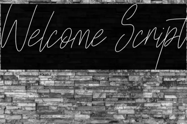 Welcome Script फ़ॉन्ट examples