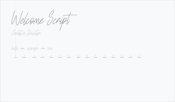 Welcome Script Business Card