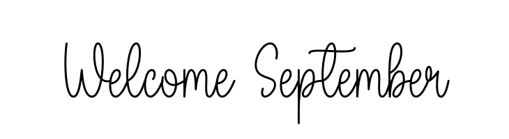 Welcome September  Fuentes Gratis Descargar